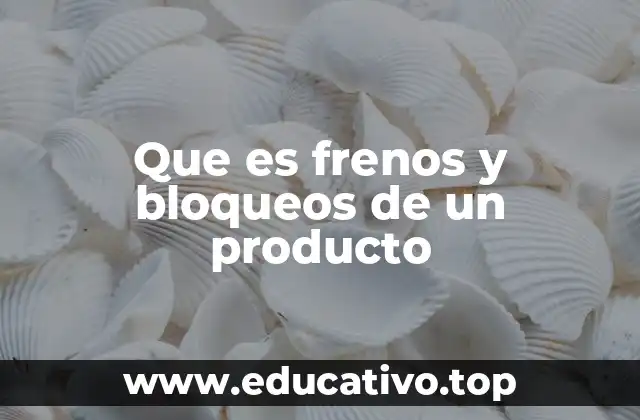 Que es frenos y bloqueos de un producto