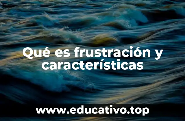 Qué es frustración y características