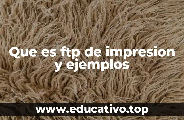 Que es ftp de impresion y ejemplos