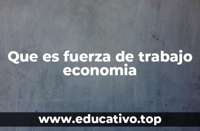 Que es fuerza de trabajo economia