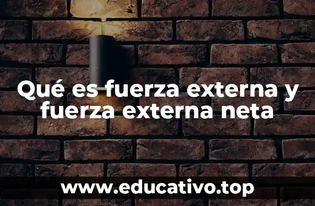 Qué es fuerza externa y fuerza externa neta