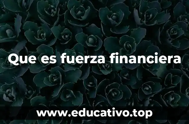 Que es fuerza financiera