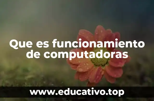Que es funcionamiento de computadoras