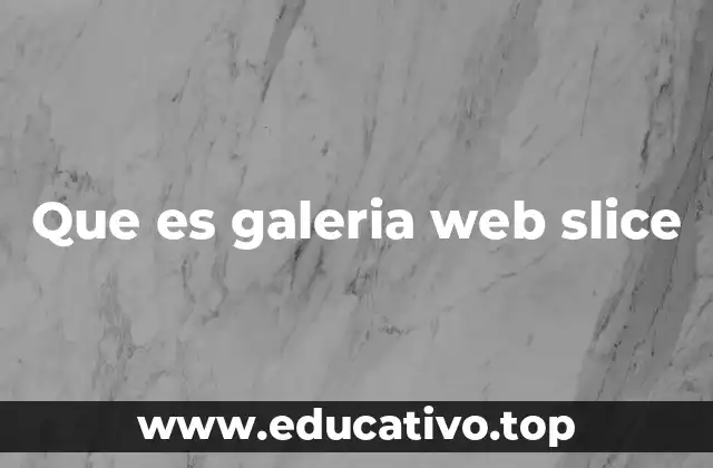 Que es galeria web slice