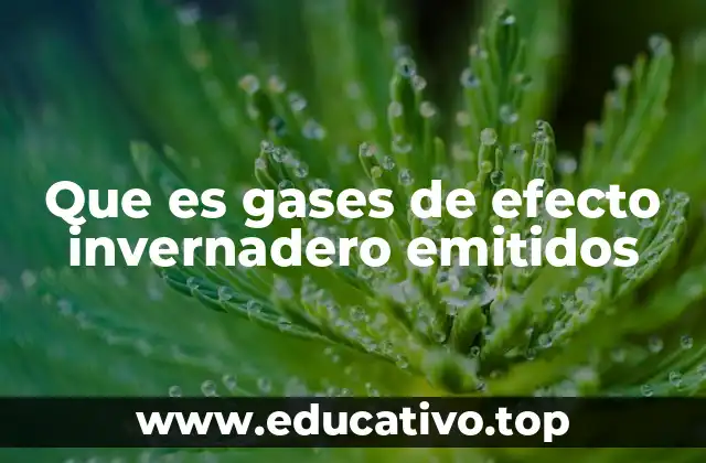 Que es gases de efecto invernadero emitidos