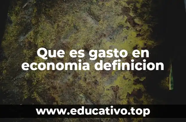 Que es gasto en economia definicion