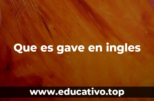 Que es gave en ingles