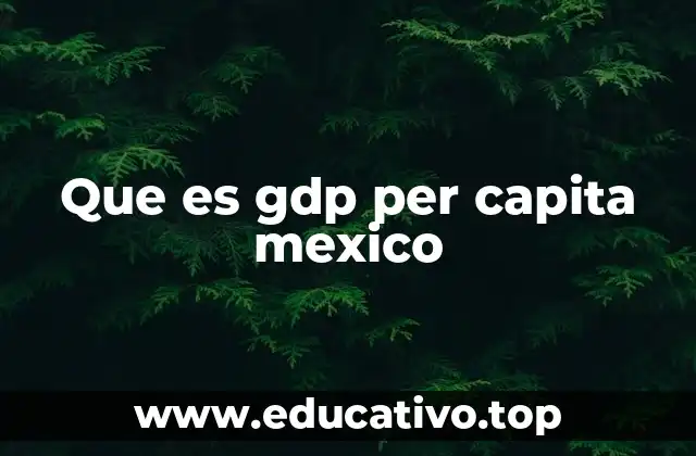 Que es gdp per capita mexico