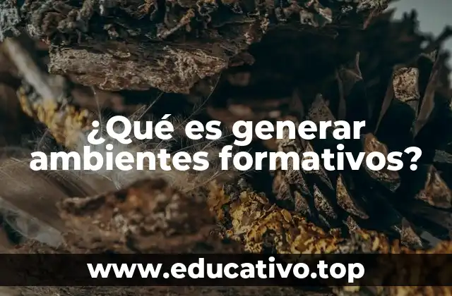 ¿Qué es generar ambientes formativos?