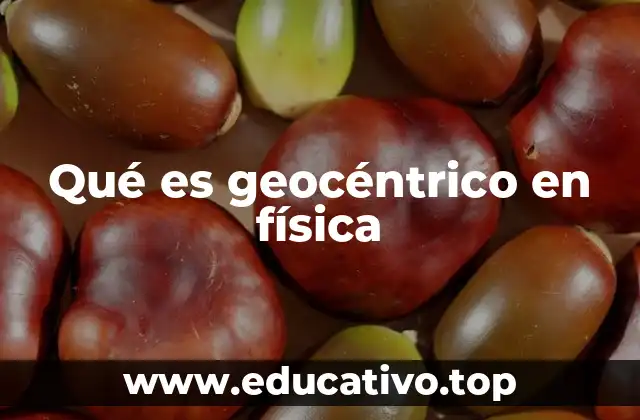 Qué es geocéntrico en física