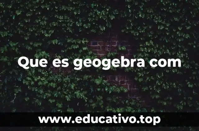 Que es geogebra com
