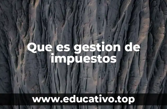 Que es gestion de impuestos