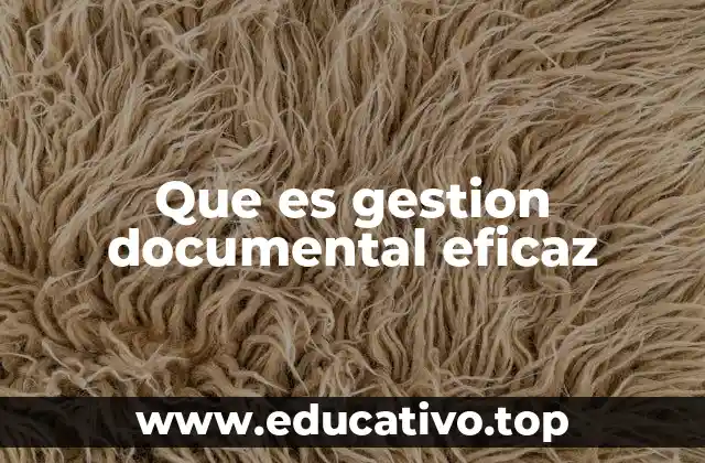 Que es gestion documental eficaz