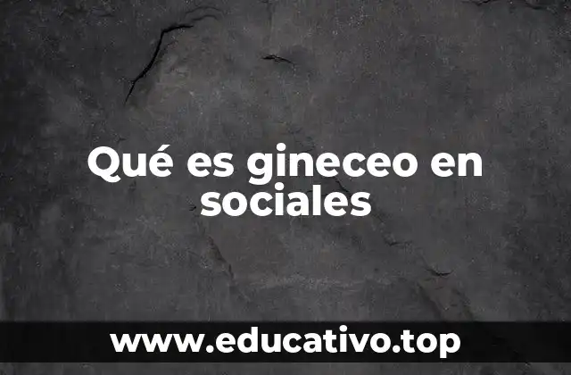 Qué es gineceo en sociales