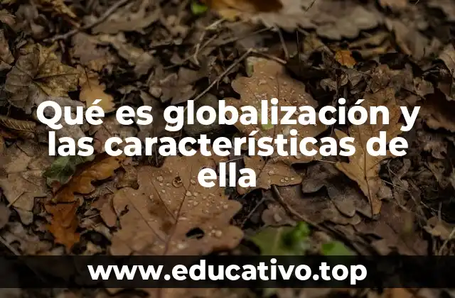 Qué es globalización y las características de ella