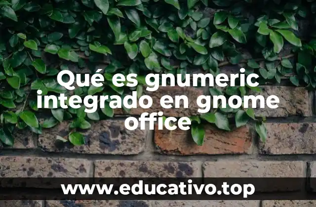 Qué es gnumeric integrado en gnome office