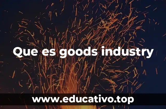 Que es goods industry