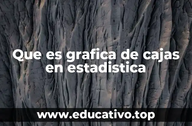 Que es grafica de cajas en estadistica