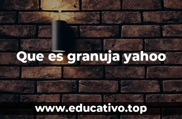 Que es granuja yahoo