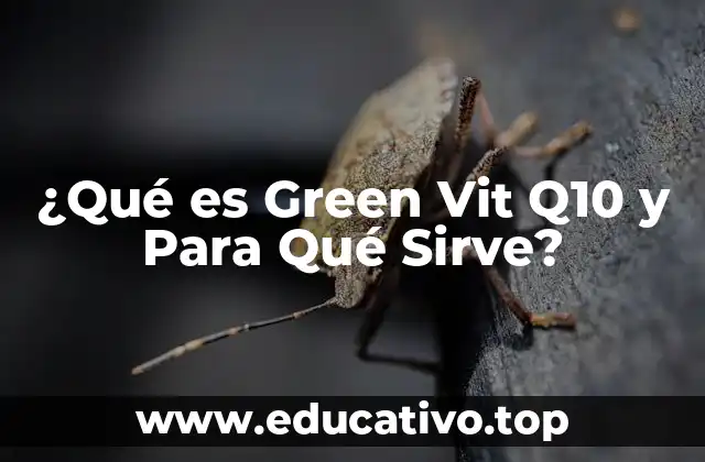 ¿Qué es Green Vit Q10 y Para Qué Sirve?
