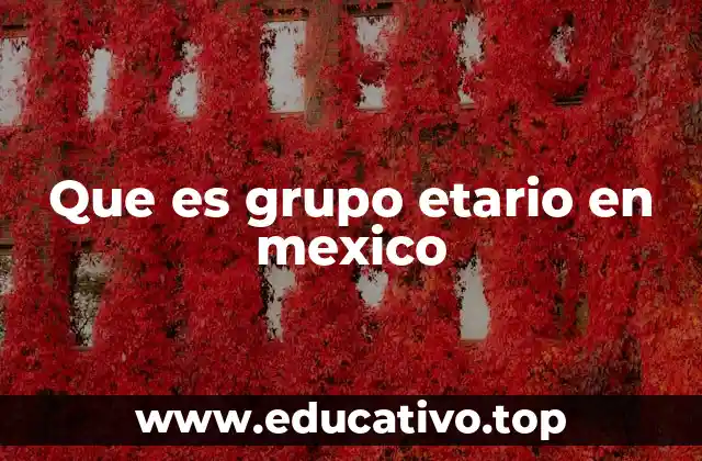 Que es grupo etario en mexico