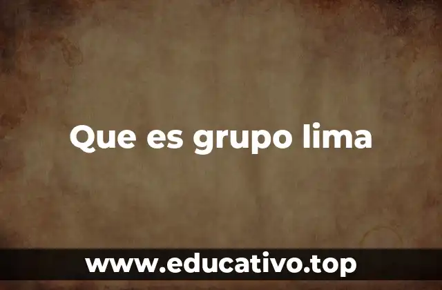Que es grupo lima