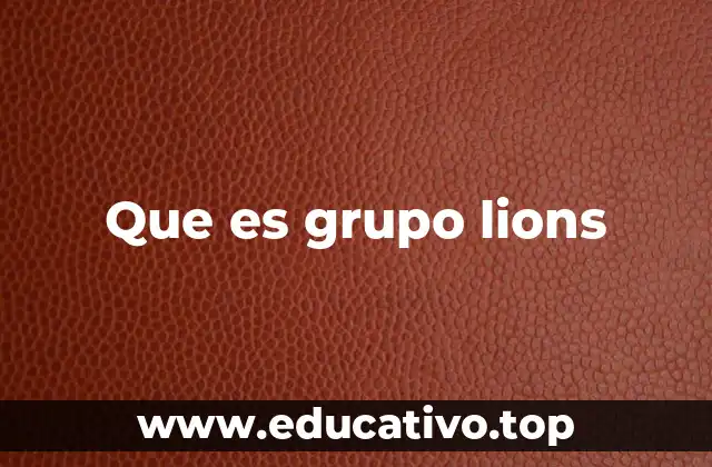 Que es grupo lions