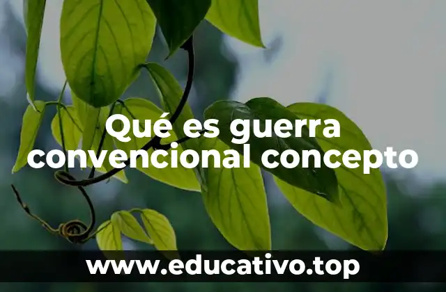Qué es guerra convencional concepto