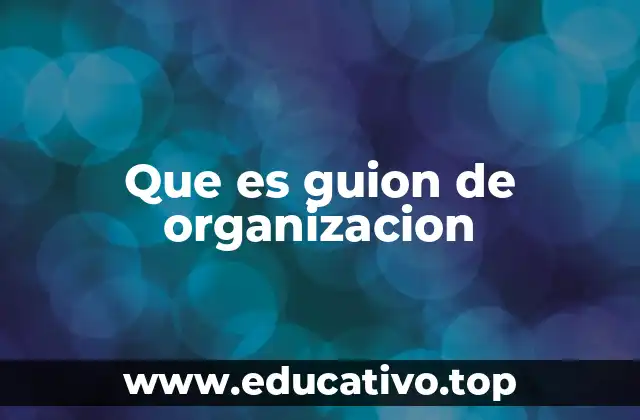 Que es guion de organizacion