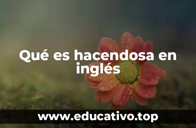 Qué es hacendosa en inglés