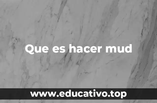 Que es hacer mud