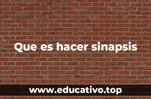 Que es hacer sinapsis