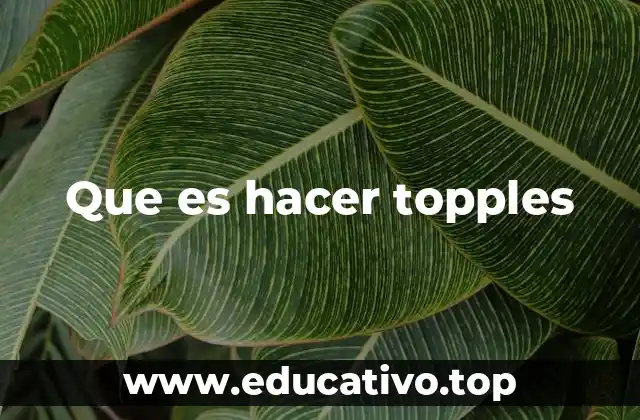 Que es hacer topples