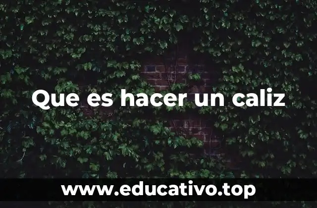 Que es hacer un caliz