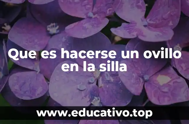 Que es hacerse un ovillo en la silla