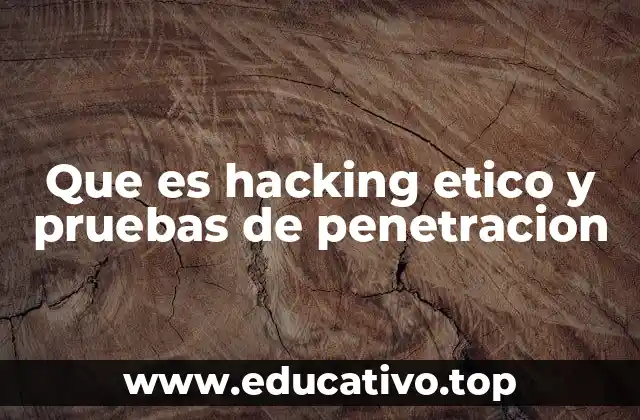 Que es hacking etico y pruebas de penetracion