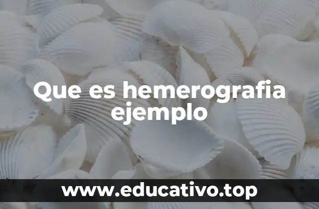 Que es hemerografia ejemplo