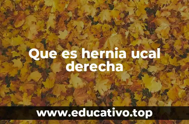 Que es hernia ucal derecha