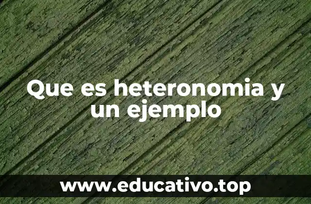 Que es heteronomia y un ejemplo