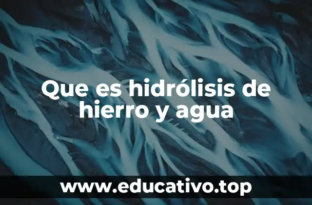 Que es hidrólisis de hierro y agua