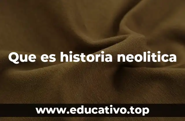 Que es historia neolitica