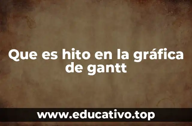Que es hito en la gráfica de gantt