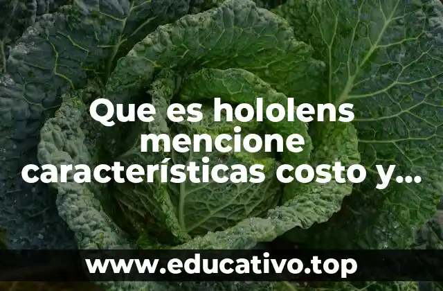 Que es hololens mencione características costo y requerimientos técnicos