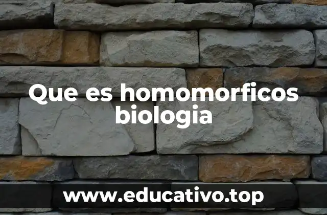 Que es homomorficos biologia