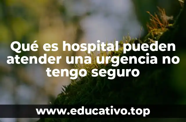 Qué es hospital pueden atender una urgencia no tengo seguro