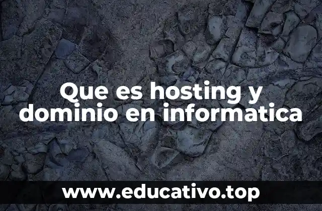Que es hosting y dominio en informatica