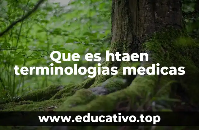 Que es htaen terminologias medicas