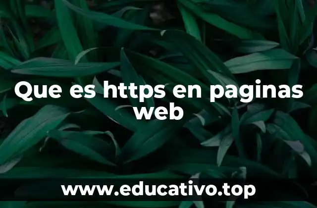 Que es https en paginas web