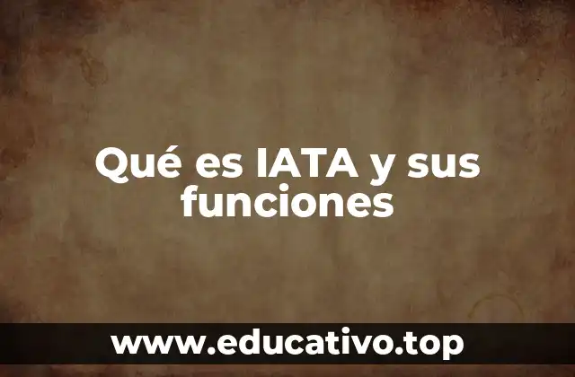 Qué es IATA y sus funciones