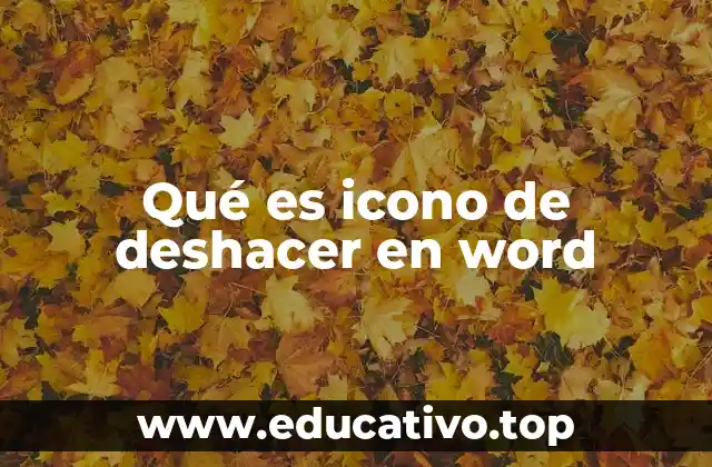 Qué es icono de deshacer en word